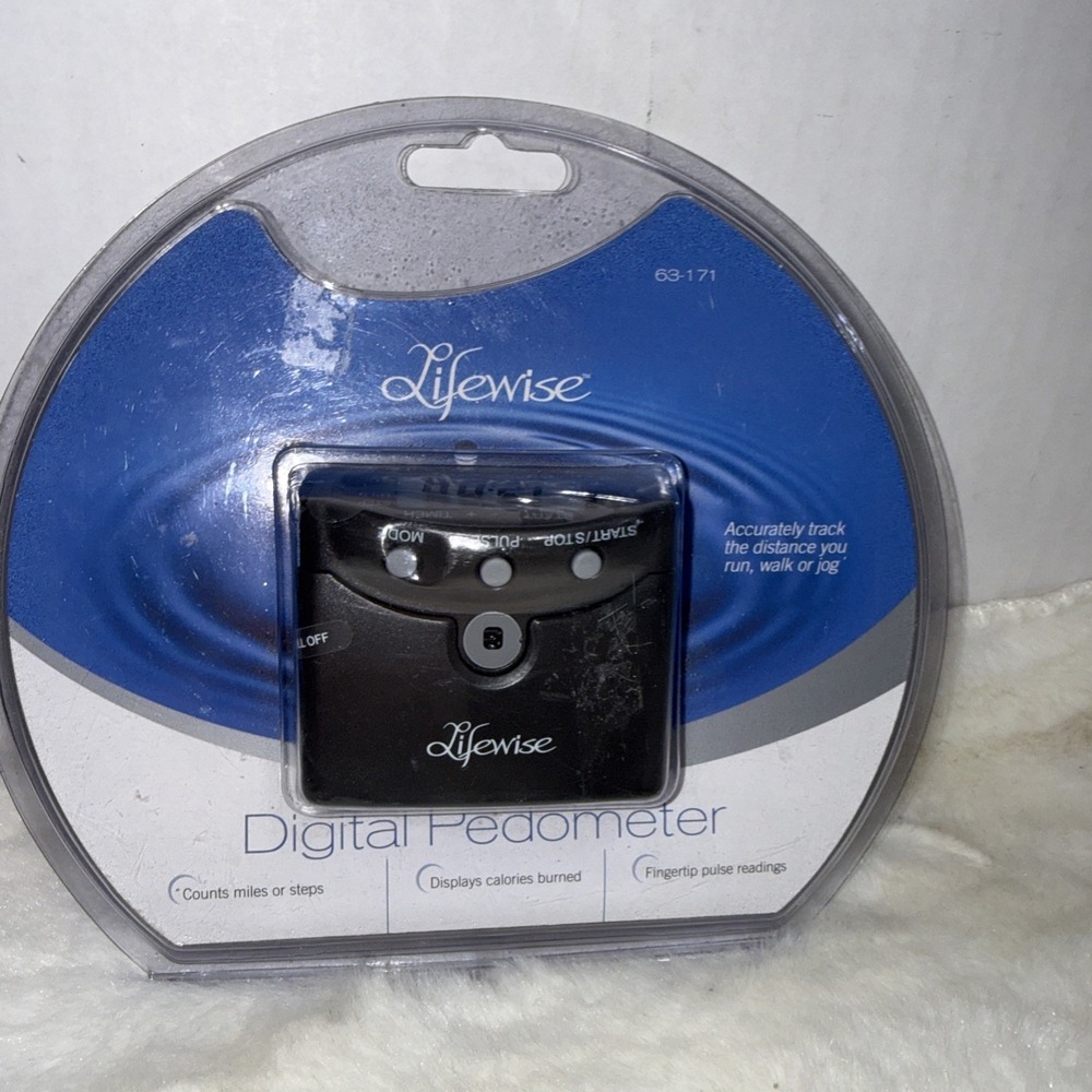 Life Wise Fingertip Pulse Reader Calories Burned Step Counter Digital Pedometer‎